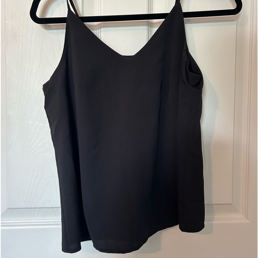 Silk black top